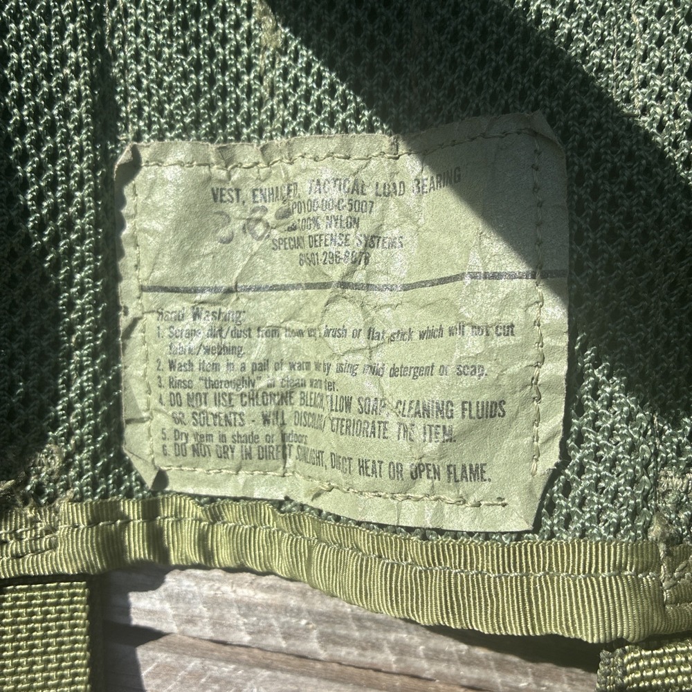 US Military Issue Enhanced Load Bearing Vest 80's 90's (Made in USA) - Picture 7 of 7